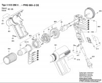 Bosch 0 603 290 642 PHG 600-2 CE Hot Air Gun 240 V / GB Spare Parts PHG600-2CE